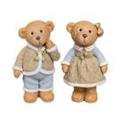 Estatuetas Casal De Urso Resina Baby Decoração Sala Quarto