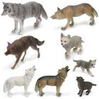 Estatuetas Skylety Wolves Wolves Wolf Animal Toy & Suprimentos para festas x8