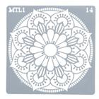 Estêncil 1/4 para Decorar e Confeitar Bolo Estampa de Mandala ST15-04 15x15cm - Cromus