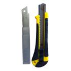 Estilete Profissional Cutter Knife Com Laminas 18mm Amarelo - Atomo