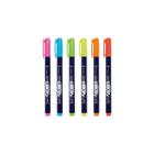 Estojo 06 Cores Neon Caneta Brush Pen Fudenosuke Tombow