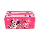 Estojo 3 Divisórias G Minnie Mouse Rosa Dac