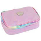 Estojo Box Escolar Organizador Com Divisórias Duplo Meninas Juvenil