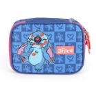 Estojo Box Infantil Escolar Stitch Angel Azul