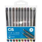 Estojo Caneta Fineliner Cis Tip Line C/10 Cores 0.4mm 76.2000 1 ed