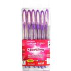 Estojo Caneta Gel Signo Sparkling Uni-Ball C/6 Violeta Glitter 0.7mm UM-120SP - Uni Ball