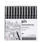 Estojo Caneta Nanquim Pin Uni-Ball C/12 Preta Fine Line - Uni Ball