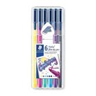 Estojo Caneta Staedtler Triplus 1.0Mm Galaxia 6 Cores