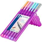 Estojo com 6 Cores Canetas Fineliner Staedtler Triplus Pastel 0.3mm 334 1