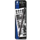 Estojo com 6 Lapis Grafite Staedtler Mars Lumograph Black (8b-2b) 100b G6