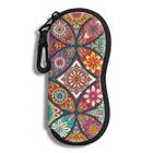 Estojo de óculos Hion Soft Pouch de neoprene com clipe de cinto Mandala