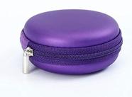 Estojo de transporte SaPeal Pocket, bolsa de armazenamento de couro rígido, exceto para fones de ouvido, fone de ouvido MP3, pulseira Fitbit e fone de ouvido Bluetooth Handsfree, (roxo)