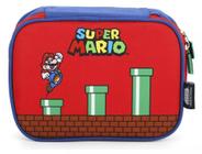 Estojo Escolar Box 100 Pens Super Mario Azul Original Canos