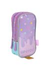 Estojo Escolar Duplo Picole Up4you 2 Ziper Lilas - Luxcel