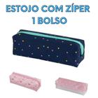 Estojo Escolar Estampado Poliester 1 Ziper Brw