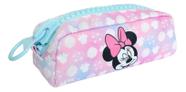 Estojo Escolar Infantil Minnie Disney Ziper Trator Azul Rosa