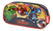 Estojo Escolar Infantil Simples Avengers 1 Zíper - luxcel