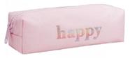 Estojo Escolar Nylon Médio Happy Rosa Tilibra