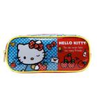 Estojo Escolar Simples Azul Decorado Hello Kitty Xeryus