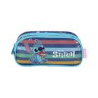 Estojo Escolar ul Duas Divisórias Stitch Disney Infantil