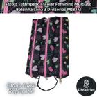 Estojo Estampado Escolar Feminino Multiuso Bolsinha Lona 3 Divisórias M081M