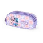 Estojo Lilás Escolar Triplo Stitch Disney Classics Luxcel