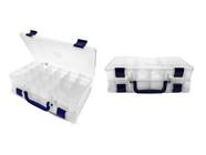 Estojo maleta case para pesca duplo hi isca artificial 16 x 27,5 x 8,5cm - 44 divisoes - grande