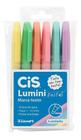 Estojo Marca Texto Cis Lumini Pastel 6 Cores