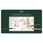 Estojo Metal Monocromático Faber Castell para Desenho 33 Peças - FABER CASTELL LINHA VERDE