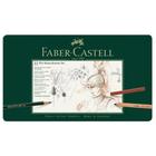 Estojo Metal Monocromático Faber Castell para Desenho 33 Peças