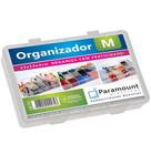 Estojo organizador de plastico retangular com 14 divisorias medio 23x14x4cm - PARAMOUNT