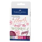 Estojo Pitt Hand Lettering Tons Rosa com 8 Canetas Faber-castell 267124