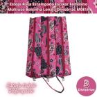 Estojo Rosa Estampado Escolar Feminino Multiuso Bolsinha Lona 3 Divisórias M081A