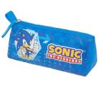 Estojo Simples Escolar Menino Infantil Sonic The Hedgehog Pacific Azul