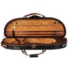Estojo Térmico Luxo Meia Lua para Violino 4/4 - Nylon de Alta Qualidade, Aveludado, 2 Arcos, Espaleira, Higrômetro
