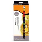 Estojo Tinta Acrílica Daler Simply 12 Bisnagas Tubos C/ 12ml