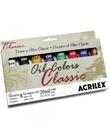 Estojo Tinta Óleo Acrilex 8 Bisnagas 20ml - Cores Variadas