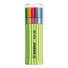 Estojo Triangular Verde Caneta Pen 68 com 15 Cores - Stabilo