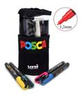 Estojoojo Caneta Uni Posca Pc 3m com 12 Cores Uniball