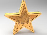 Estrela Decorativa de Natal 3D corte à laser em MDF Montada - Neusa Artesanatos