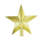 Estrela Ponta Arvore Natalino Dourado Metalizado Decorativo - Zein Importação e Comercio