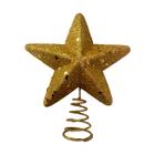 Estrela topo arvore 20cm dourado