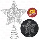 Estrela Topo de Árvore Natal 20CM - Ponteira Aramada Super Brilho