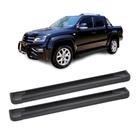 Estribo Amarok 2010 em diante Cabine Dupla Preto Aluminio