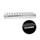 Estribo Bateria Inox Espelhado Para Scania NTG c Led Branco