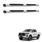 Estribo Hilux 2020 2021 2022 2023 Oval Aço Crom. C/ Kit