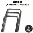 Estribo pronto de ferro 15X15-100unidades - JC FERRAGENS ARMADAS