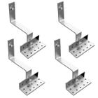 Estrutura Suporte Fixador Linha C Placa Painel Solar Inox Para Telha Cerâmica e Cimento Perfil Master Kit 04 Un