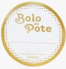 Etiquet bolo de pote ouro 2500 com 50 unidades ideia