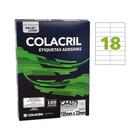 Etiqueta A4 105mm x 33mm 100 Folhas CA4375 Colacril